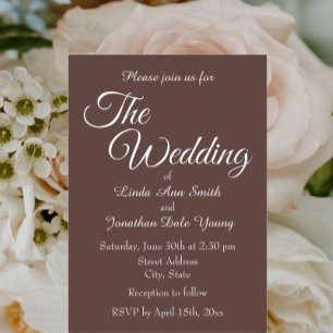 Taupe Simple Style Wedding