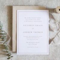 Taupe Simple Typography Formal Wedding