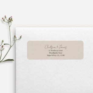 Taupe   Simple Welcome Wedding Address