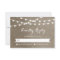 Taupe String Lights Wedding RSVP Card