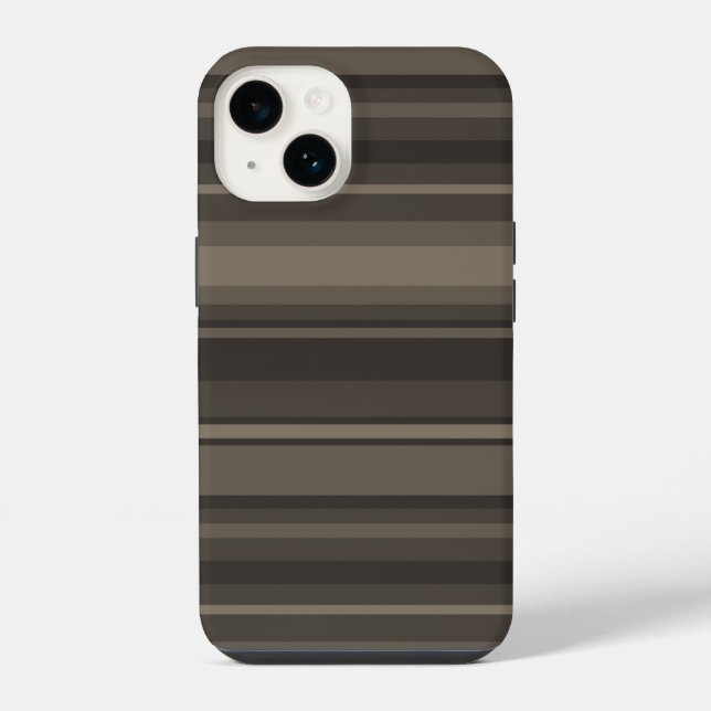 Taupe stripes iPhone case (Back)