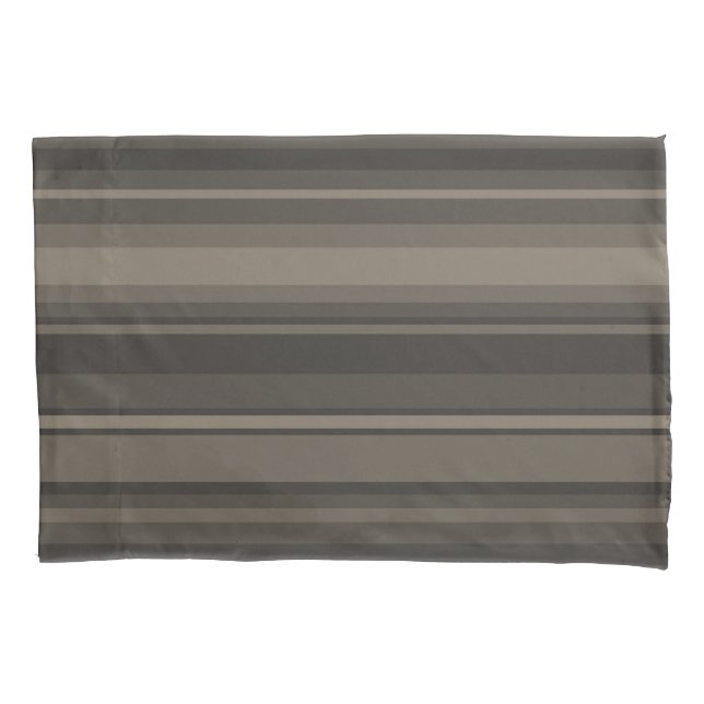 Taupe stripes pillowcase (Front)