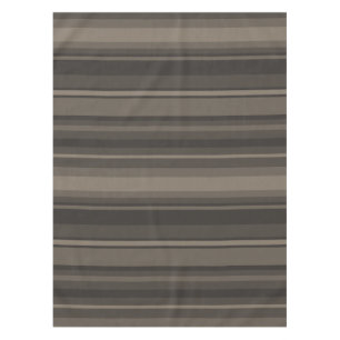 Taupe stripes tablecloth