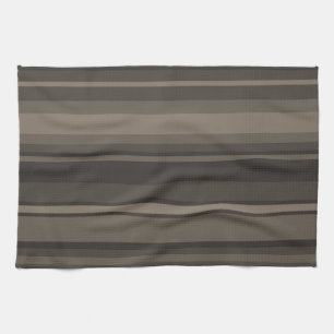 Taupe stripes tea towel