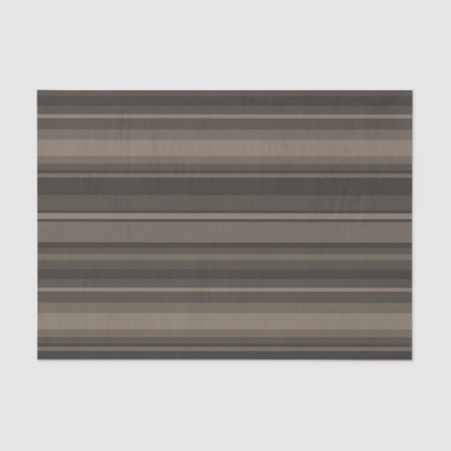 Taupe stripes tissue paper (Front)