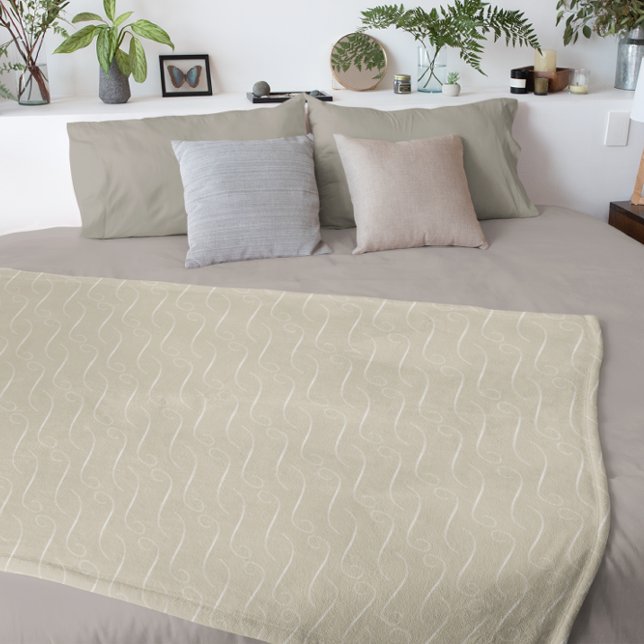 Taupe Swirls Fleece Blanket (Creator Uploaded)