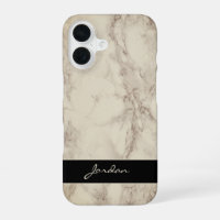 Taupe Tan Polished Marble Stone with Name