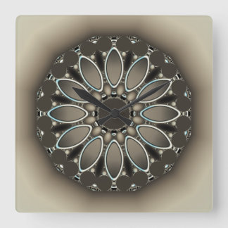 Taupe Three Dimensional Effect Art Clock