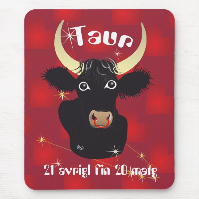 Taur 21 avrigl fin 20 matg Tarpunet da mieur Mouse Mat (Front)