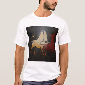 Taurean Bulls Animal Abstract Art T-Shirt