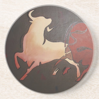 Taurean Bulls Animal Art Coaster