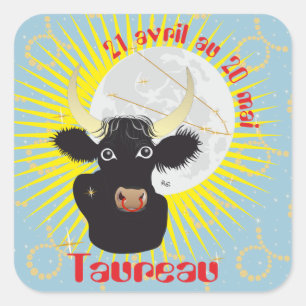 Taureau 21 avril au 20 mai Autocollants Square Sticker