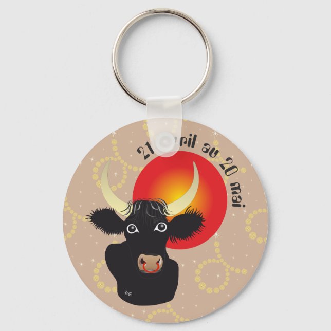Taureau 21 avril au 20 mai Porte-clés Key Ring (Front)