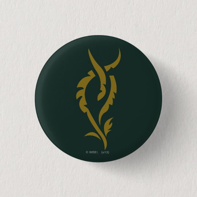 TAURIEL™ Floral Symbol 3 Cm Round Badge (Front)