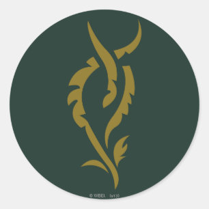 TAURIEL™ Floral Symbol Classic Round Sticker
