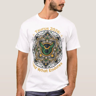 Taurus 2026 Green Bull Zodiac Mandala | Build What T-Shirt