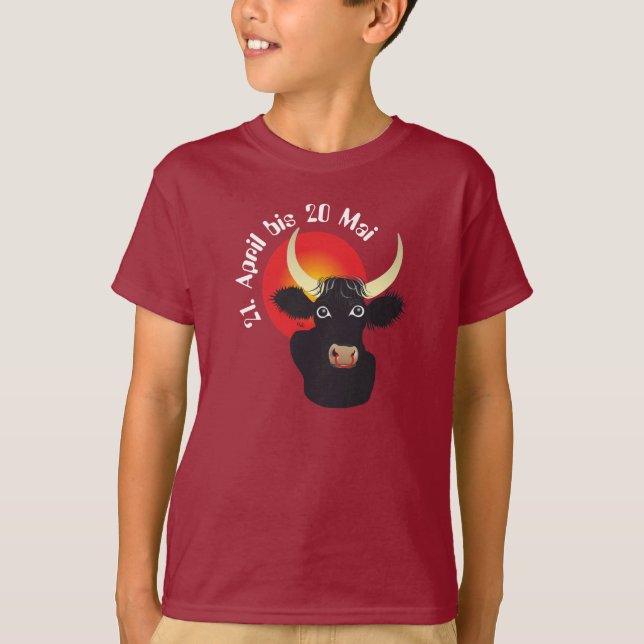 Taurus 21 April to 20 May T-Shirt (Front)