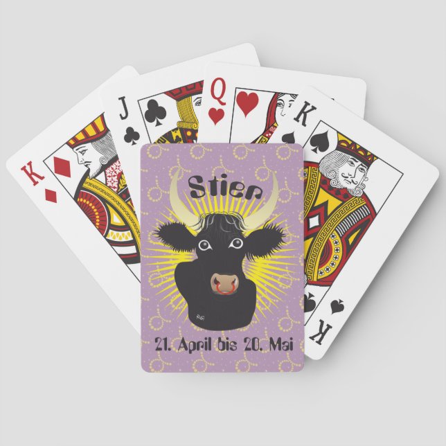 Taurus April 21 to May 20 Card Game (Back)