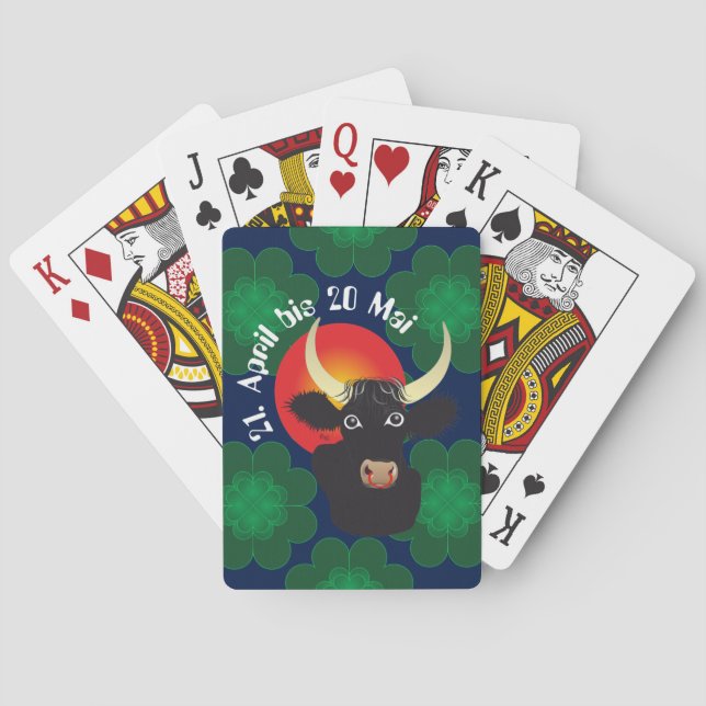 Taurus April 21 to May 20 Card Game (Back)