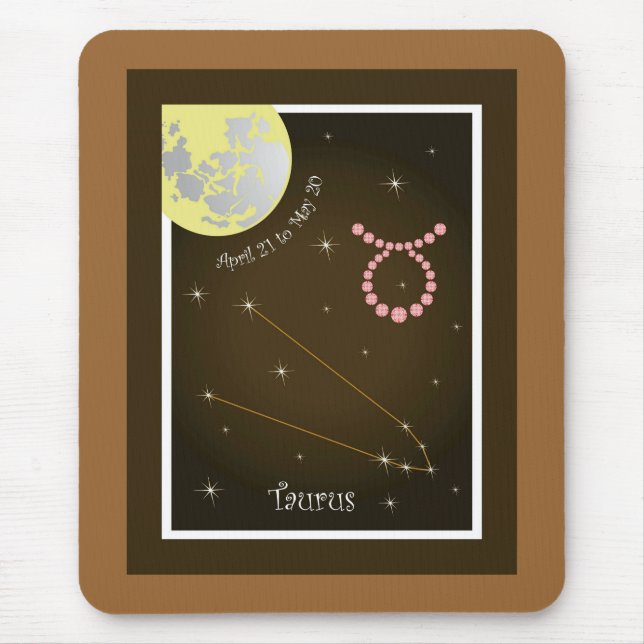 Taurus April 21 to May 20 Mauspad Mouse Mat (Front)