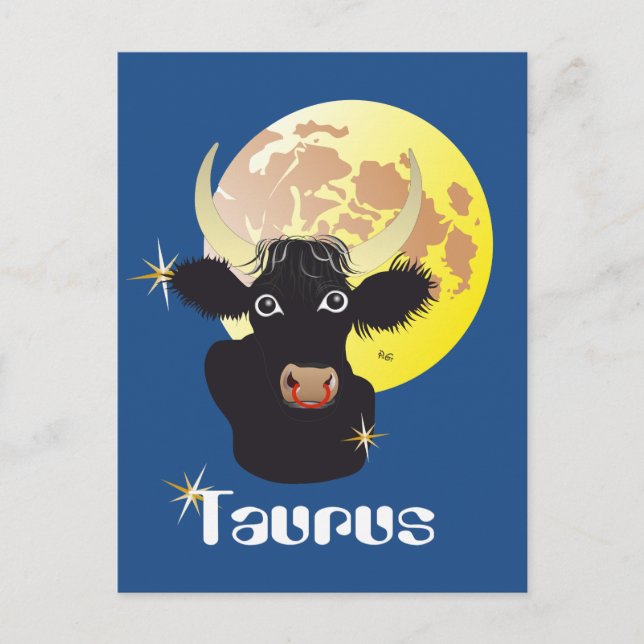 Taurus April 21 to May 20 Postcards (Front)