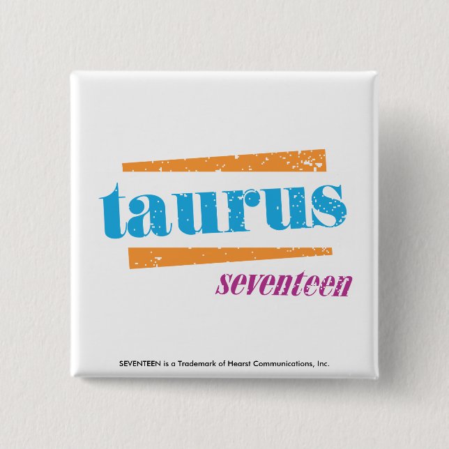 Taurus Aqua 15 Cm Square Badge (Front)