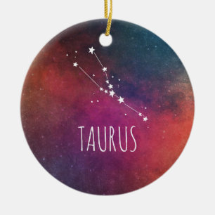 Taurus Astrology Ceramic Tree Decoration
