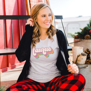 Taurus Astrology Retro Birthday Gift Zodiac Sign T-Shirt