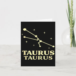 Taurus astrology star sign constellation zodiac card