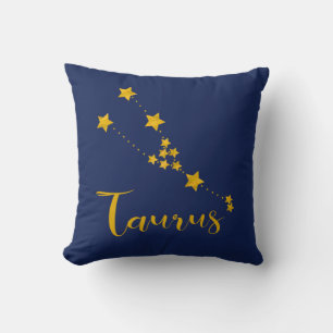 Taurus Astrology with Constellation of Stars Cushion