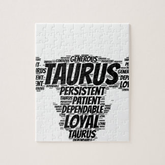 Taurus Astrology Zodiac Sign Word Cloud Jigsaw Puzzle