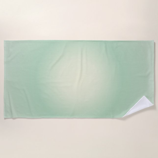 Taurus Aura Gradient Zodiac, Green Aura Gradient Beach Towel (Front)