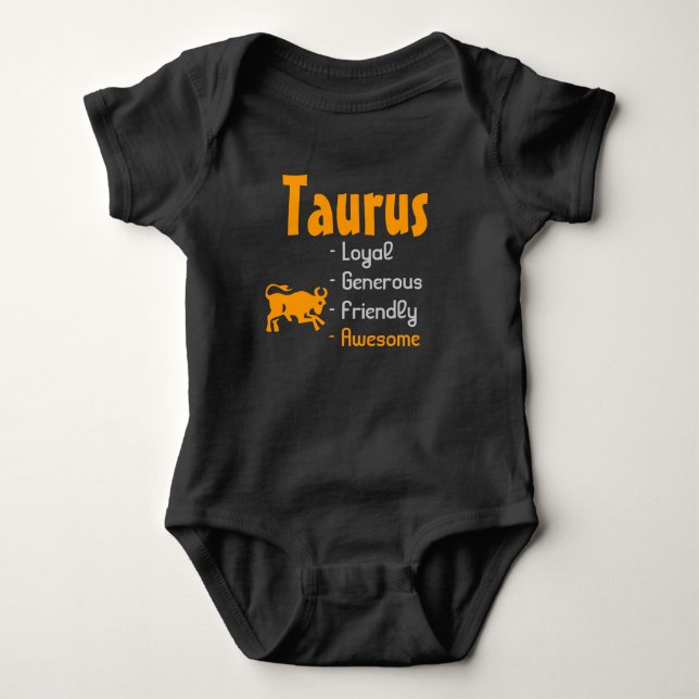 Taurus Baby Bodysuit (Front)