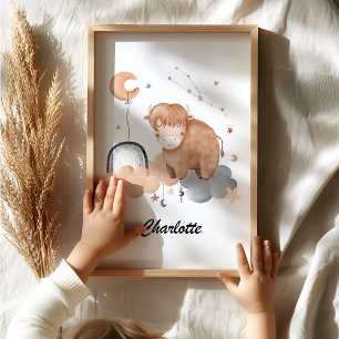 Taurus Baby - Your Little Bull Zodiac Nursery Poster