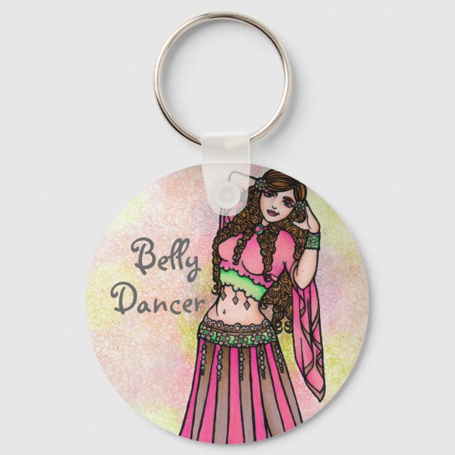 Taurus Belly Dancer Keychain (Front)