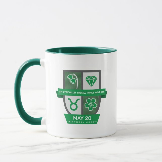 Taurus Birthday Crest™ for May 1-20 Mug (Left)