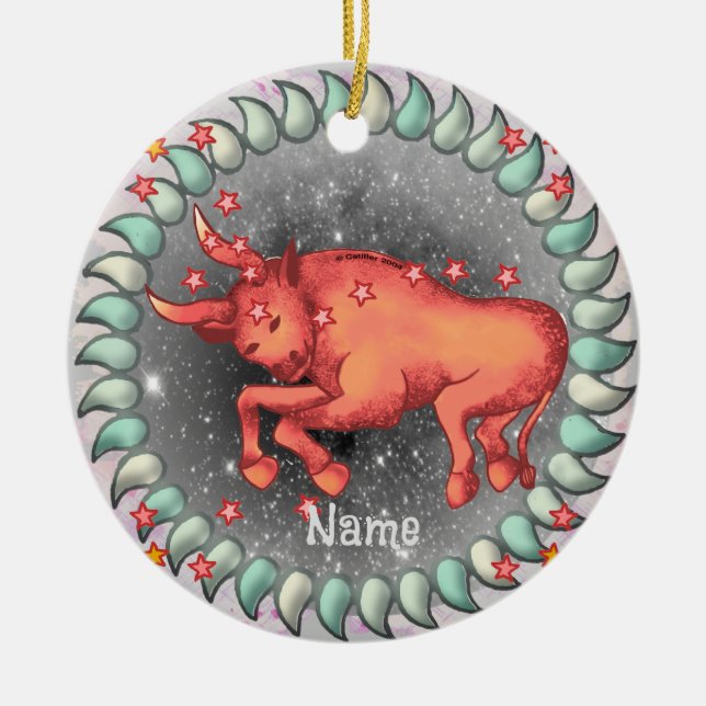 Taurus  Birthday ornaments (Front)