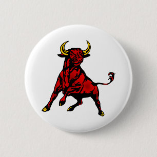 Taurus Bull 6 Cm Round Badge