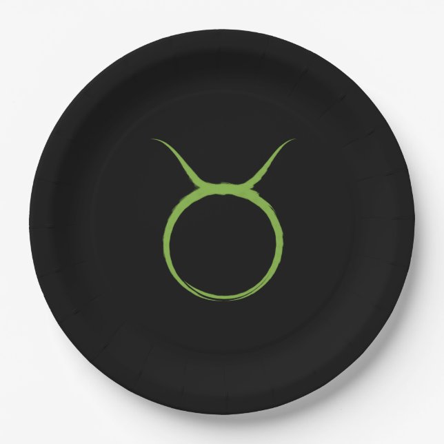 TAURUS Bull April May Astrology Zodiac Birthday Paper Plate (Front)