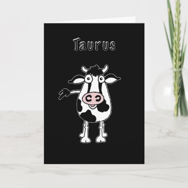 Taurus Bull Birthday Card (Front)