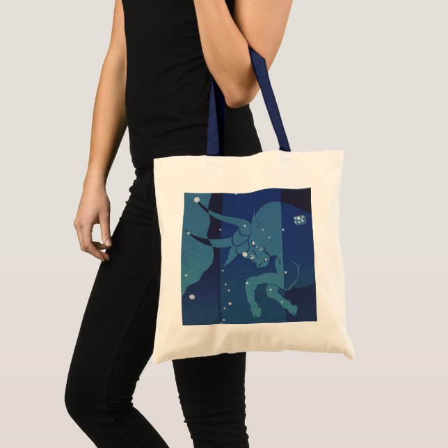 Taurus Bull Constellation Vintage Zodiac Astrology Tote Bag (Front (Product))