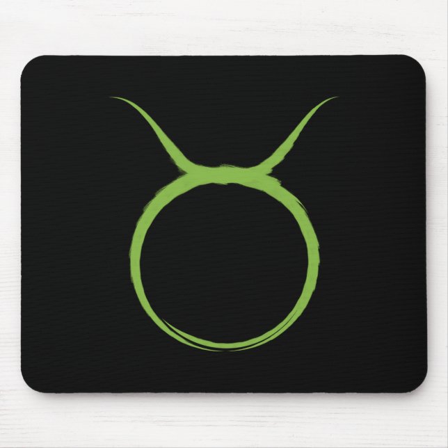 TAURUS Bull Green Astrology Zodiac April May Sign Mouse Mat (Front)
