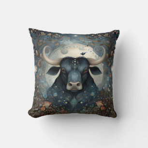 Taurus Bull Zodiac Astrology Mystical Birthday Cushion