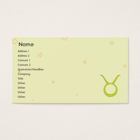 Taurus - Business Business Card