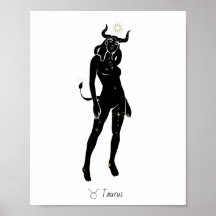 Taurus Celestial Bull Goddess Sun Crown Art