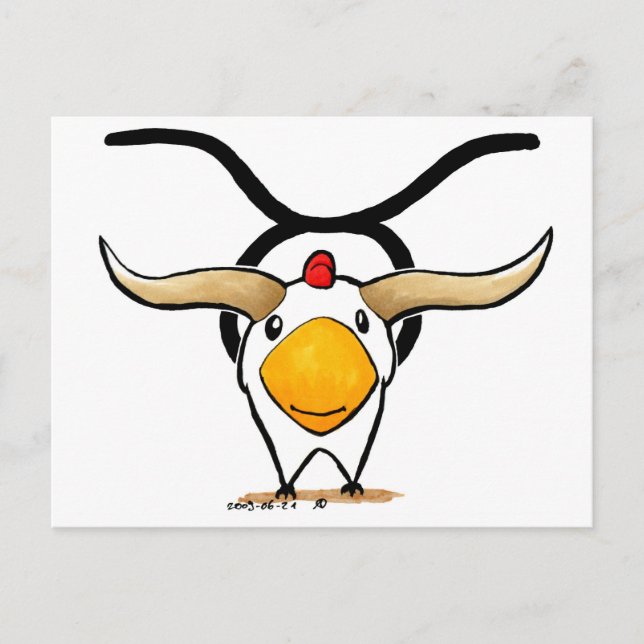 Taurus Chicken Postcard (Front)