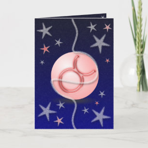 Taurus Christmas Card. Holiday Card