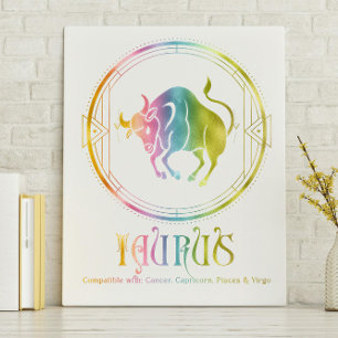 Taurus Compatibility Designed Canvas Print