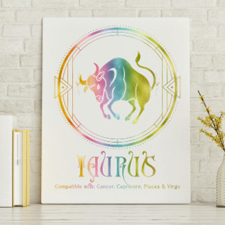 Taurus Compatibility Designed Canvas Print