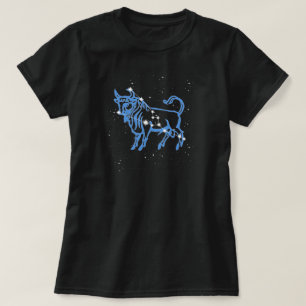 Taurus Constellation and Zodiac Sign with Stars T-Shirt